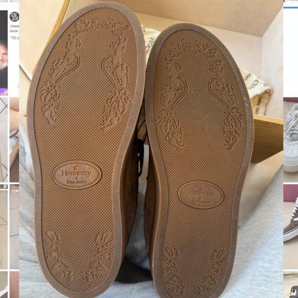 BRAND NEW Kim Jones x Hennessy Brown Suede Sneakers in Size 43 - Picture 3 of 6